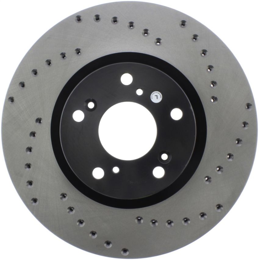 Stoptech 128.40057L 06-08 Honda Civic Si Cross Drilled Left Front Rotor