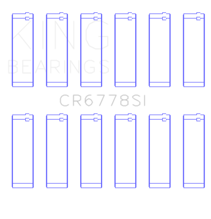 King Engine Bearings CR6778SI0.25 Audi Acz/Aah/Ack/Aej/Asn/Ltr (Size +0.25mm) Connecting Rod Bearing Set