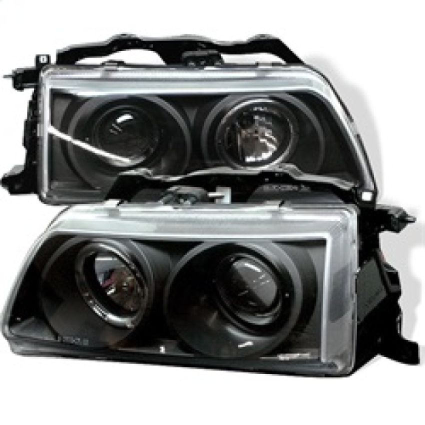 SPYDER 5010827 Projector Headlights - LED Halo - Black