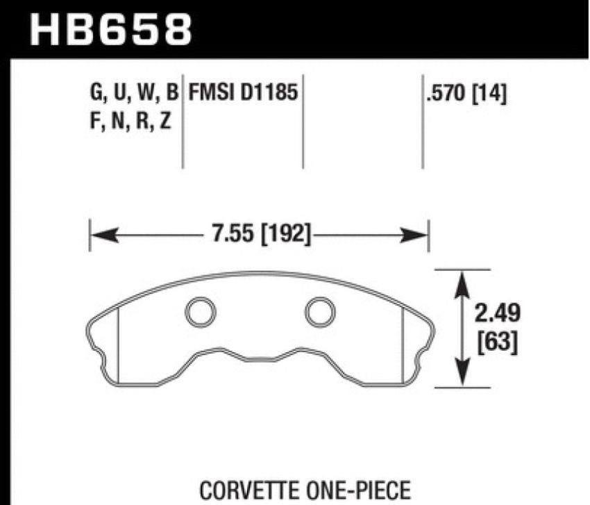Hawk Performance HB658D.570 ER-1 Disc Brake Pad