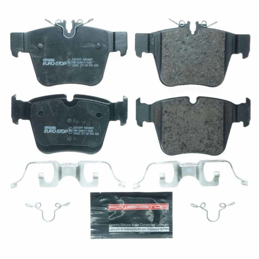 PowerStop ESP2499 EuroStop ECE-R90 Certified Brake Pad Set