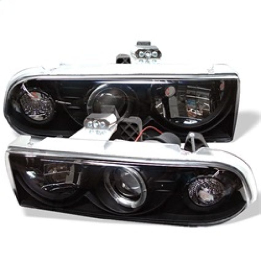 SPYDER 5009524 Projector Headlights - LED Halo - Black