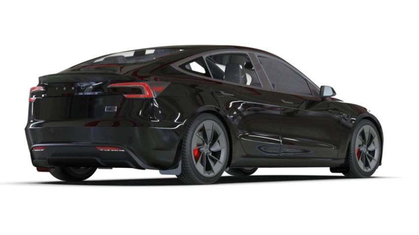Rally Armor MF122-UR-BLK-MBK Black Mud Flap/Metallic Black Logo