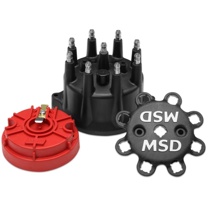 MSD IGNITION MSD84317 Distributor Cap & Rotor Kit Small Diameter Black