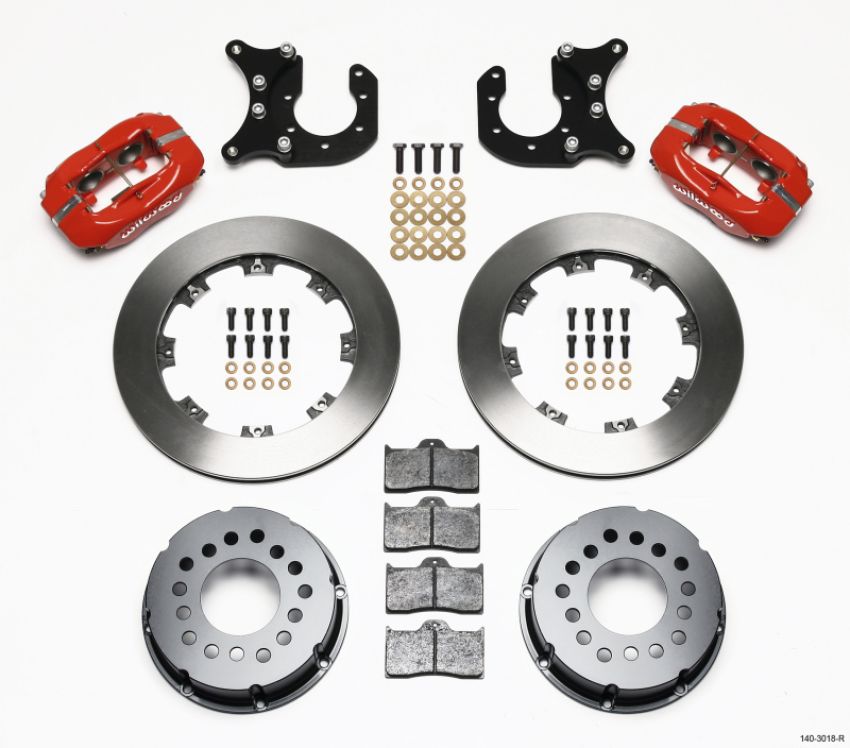 Wilwood 140-3018-R Forged Dynalite P/S Rear Kit Red Ford 8.8 w/2.5in Offset-5 Lug