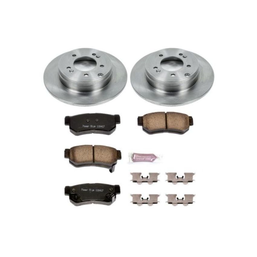 PowerStop KOE5211 OE Stock Replacement Low-Dust Ceramic Brake Pad and Rotor Kit