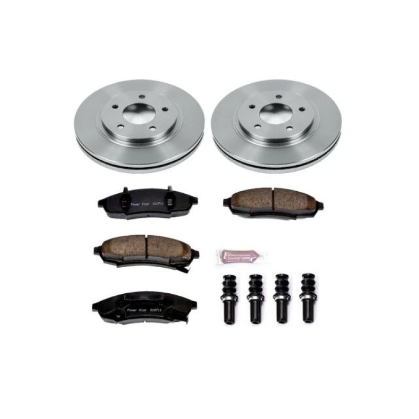 PowerStop KOE3018 OE Stock Replacement Low-Dust Ceramic Brake Pad and Rotor Kit