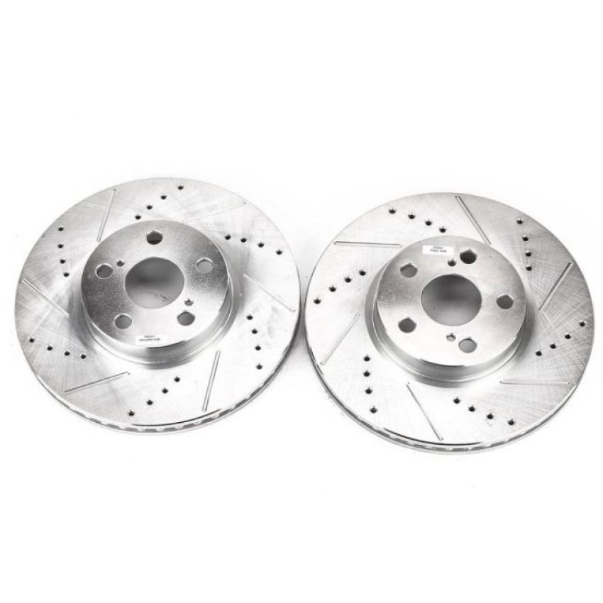 PowerStop JBR1311XPR PowerStop Evolution Performance Drilled, Slotted & Plated Brake Rotor Pair