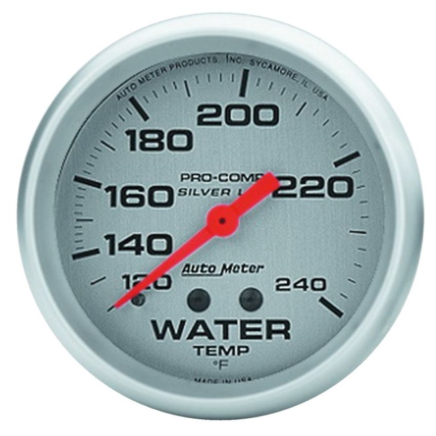 AUTOMETER ATM4632 Pro Comp 2-5/8in Silver Liq-Fill Water 120-240