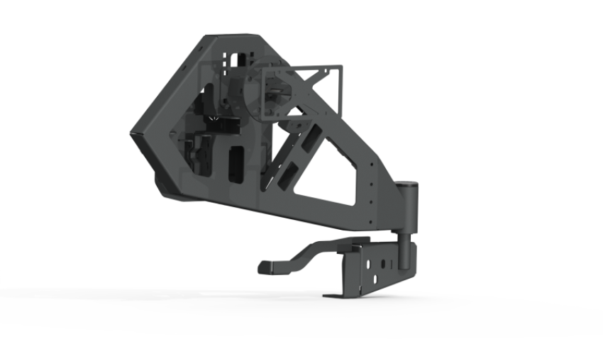 Road Armor 518RTC0B 18-20 Jeep Wrangler JL Stealth Rear Tire Carrier Assembly - Tex Blk