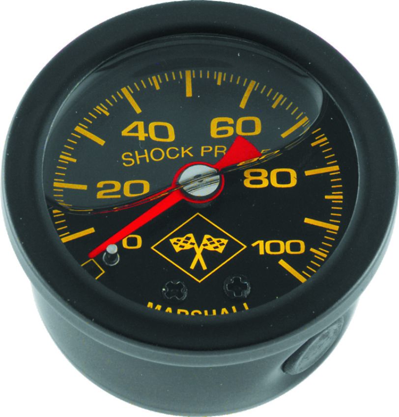 Bikers Choice 496460 0-100 PSI Oil Pressure Gauge Black Face Black Bezel Liquid Filled Universal Custom
