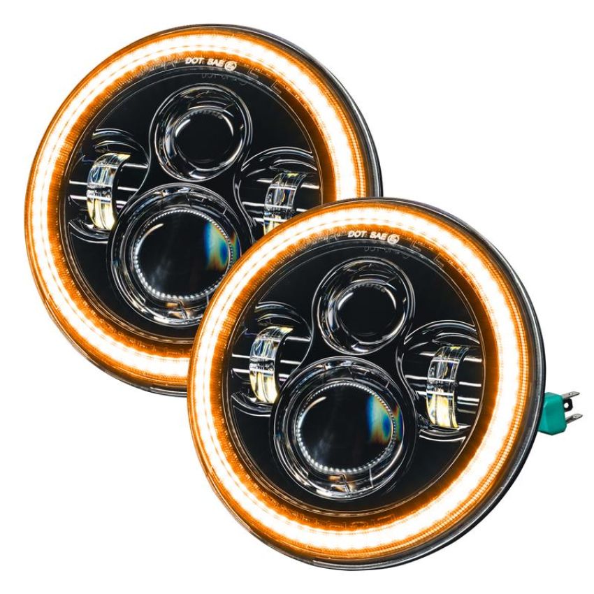 Oracle Lighting 5769-123 ORACLE Lighting 2007-2018 Jeep Wrangler JK Switchback LED Halo Headlights
