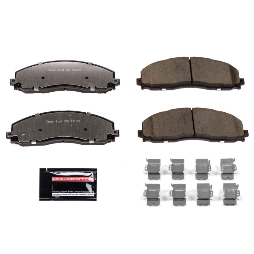 PowerStop Z36-1680 PowerStop - Z36 Truck and SUV Carbon-Fiber Ceramic Brake Pads with Hardware Kit