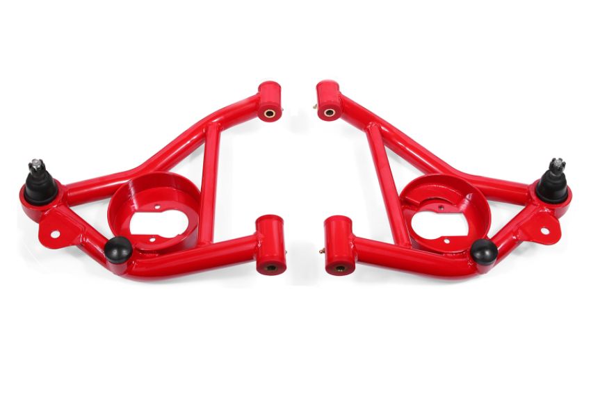 BMR Suspension AA008R A-arms, Lower, DOM, Non-adjustable, Polyurethane Bushings, With Spring Pocket