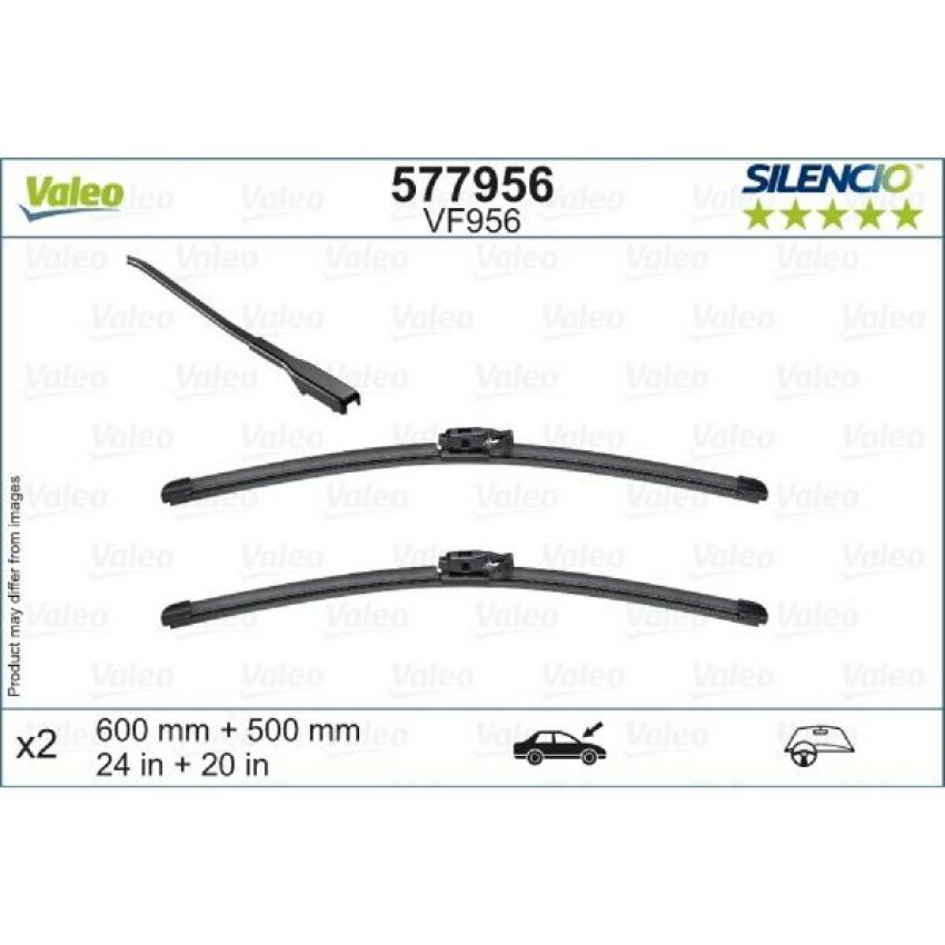 Valeo 577956 Flat 24in/20in Connector GEN2V6 (Pack of 2)
