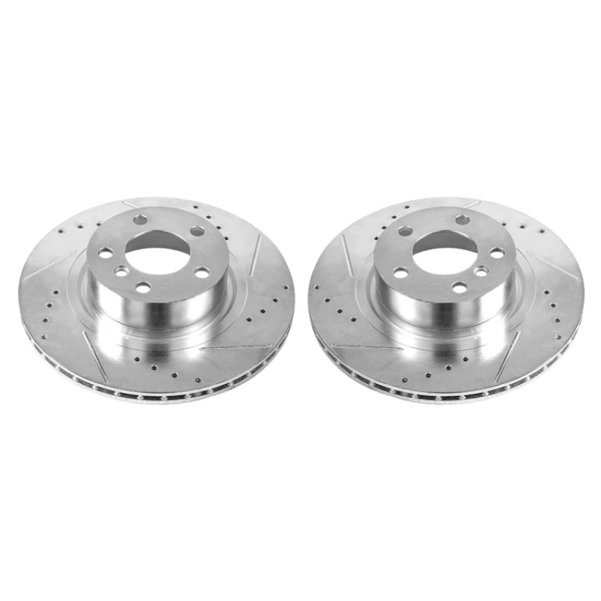 PowerStop EBR1240XPR PowerStop Evolution Performance Drilled, Slotted & Plated Brake Rotor Pair