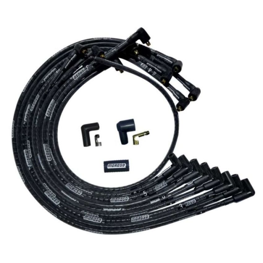 MOROSO MOR51529 Ultra Plug Wire Set SBC Under V/C Black