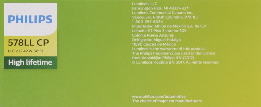 Philips 578LLCP Philips LongerLife Miniature 578LL Pack of 10