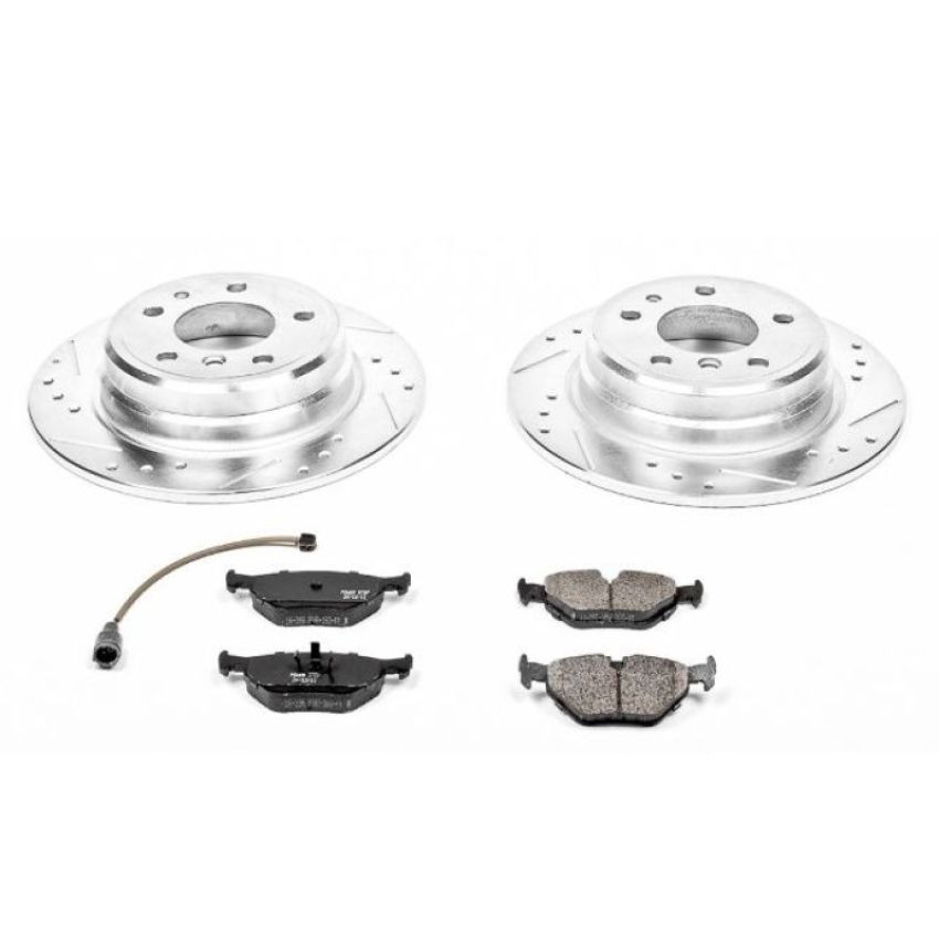 PowerStop K393 Z23 Daily Driver Carbon-Fiber Ceramic Brake Pad and Drilled & Slotted Rotor Kit
