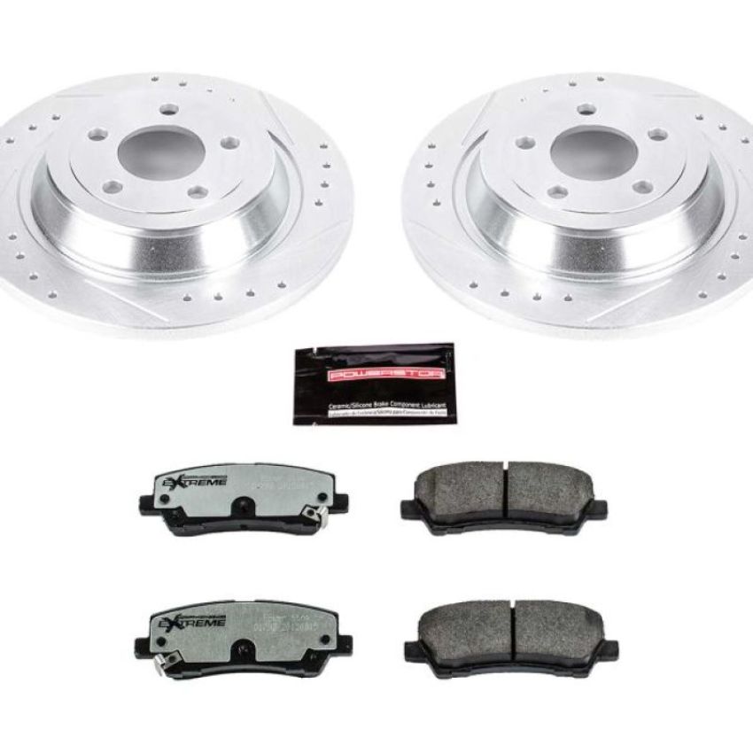 PowerStop K6813-26 Z26 Street Performance Ceramic Brake Pad and Drilled & Slotted Rotor Kit