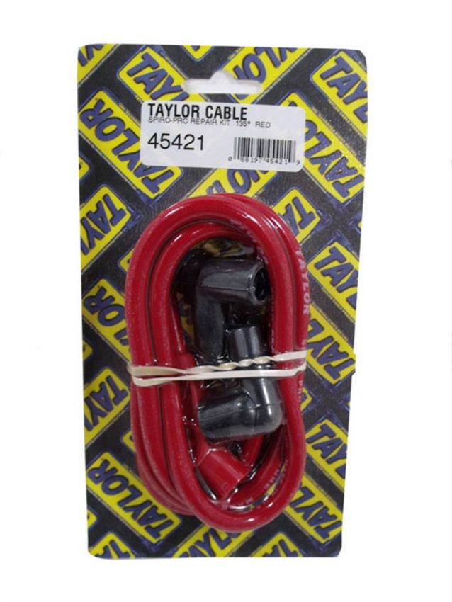 Taylor Cable 45421 Spiro-Pro 8mm Plug Wire Repair Kit 135 deg Red