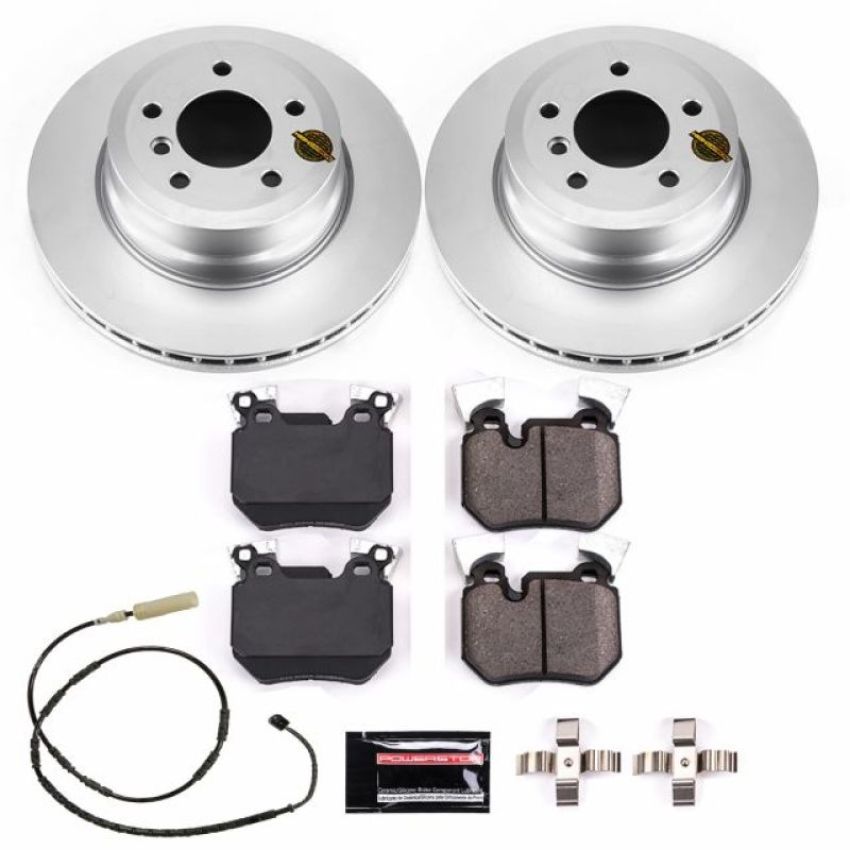 PowerStop CRK6007 Genuine Geomet Coated Rotor and Carbon-Fiber Ceramic Brake Pad Kit