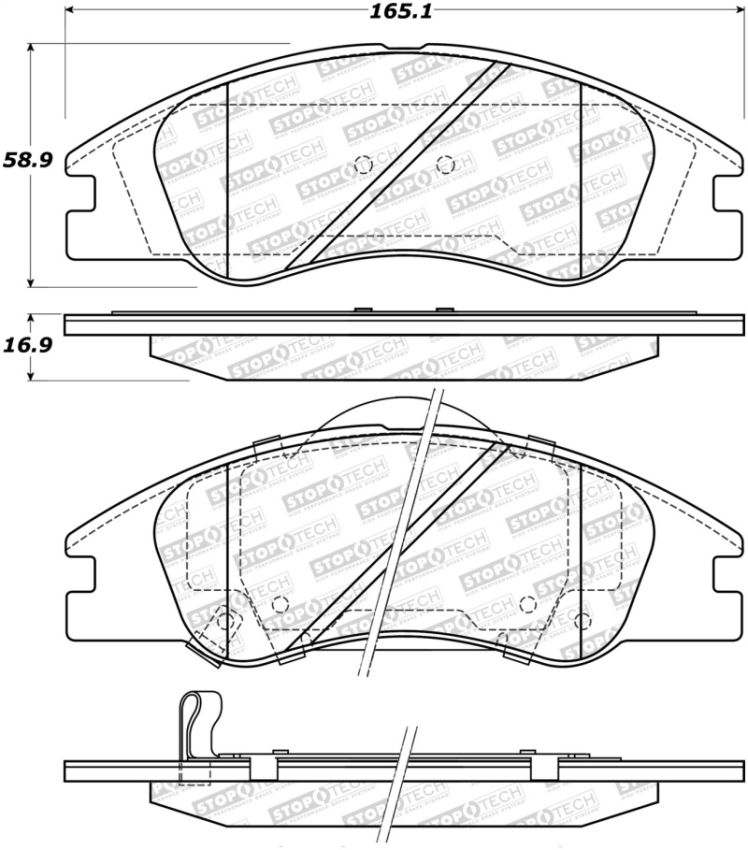 Stoptech 308.10740 Street Brake Pads