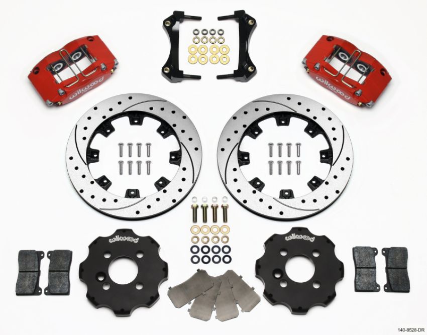 Wilwood 140-8528-DR Dynapro Radial Front Kit 12.19in Drilled Red Mini Cooper