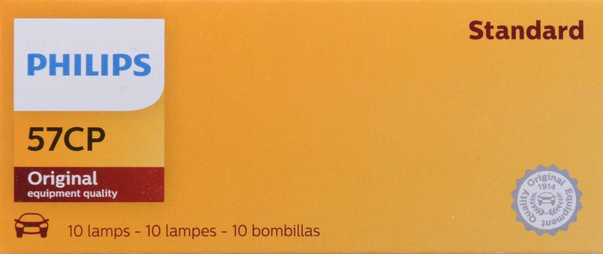 Philips 57CP Philips Standard Miniature 57 Pack of 10