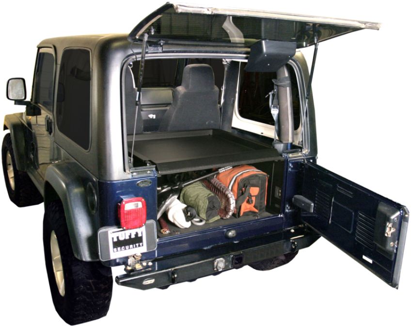 Tuffy Products 240-01 Tuffy Tj Lj & Yj Security Deck Enclosure- 01 Blk