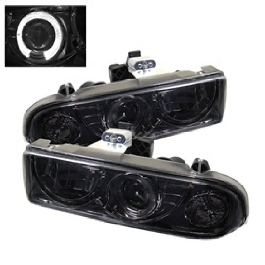 SPYDER 5009562 Projector Headlights - LED Halo - Smoke
