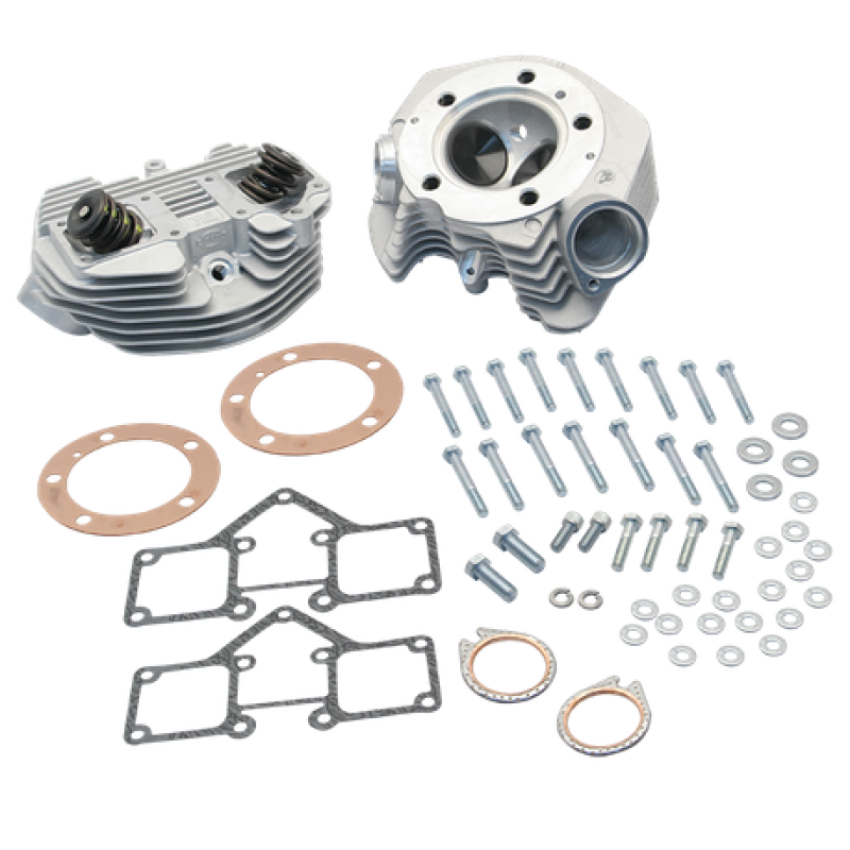 S&S Cycle 90-1491 66-78 BT Super Stock 3-5/8in Bore O-Ring Style Dual Plug Cylinder Head Kit - Natural