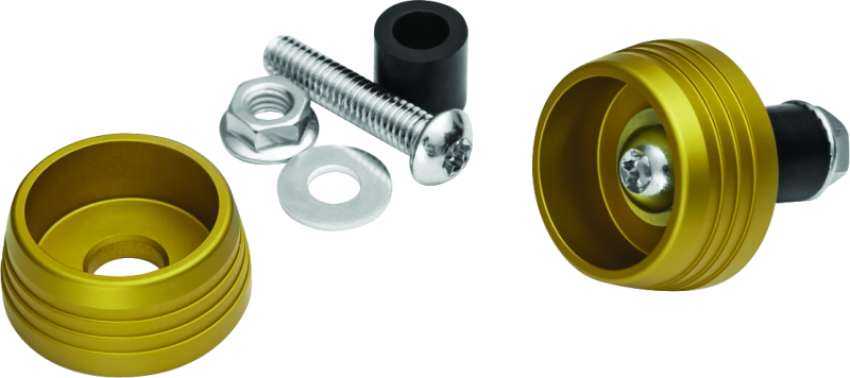 Kuryakyn 3801 Lodestar Axle Sliders Gold