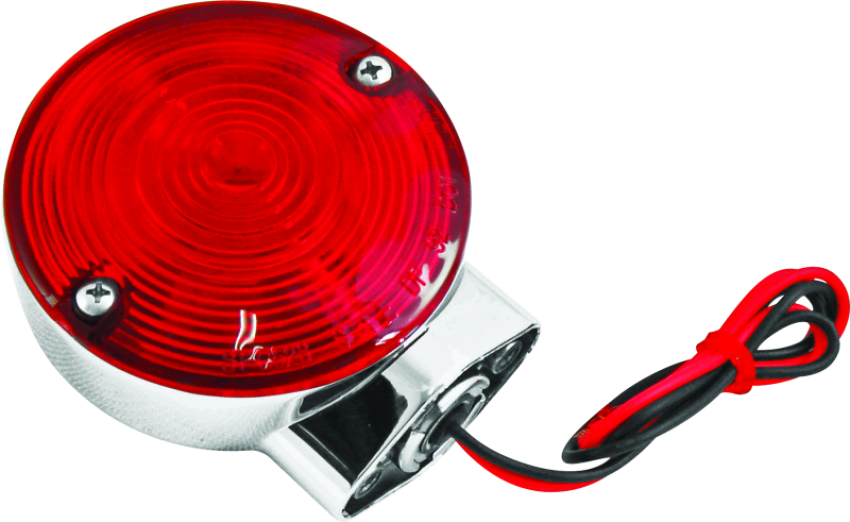 Bikers Choice 490177 86-99 FLT FLST FXRT 2 Fillament Turn Signal Lamp W/Red lens Replaces H-D 68400-86