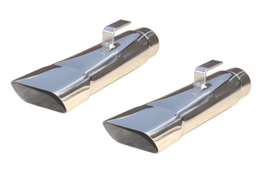 PYPES PERFORMANCE EXHAUST PYPEVT80 Exhaust Tips Slip Fit 2.5in Rectangle Slant