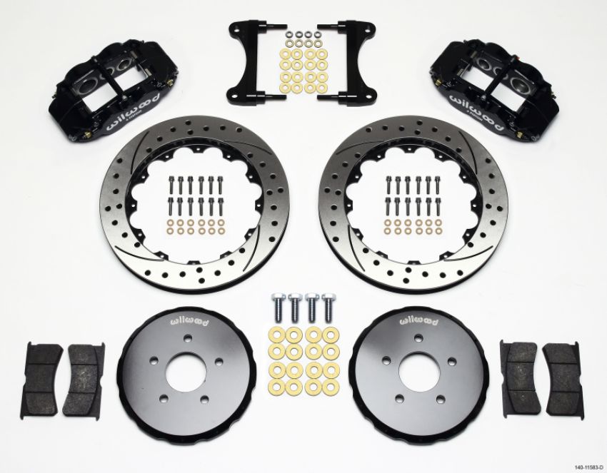 Wilwood 140-11583-D Narrow Superlite 6R Front Hat Kit 13.06in Drilled Nissan 370Z/Fiti G37
