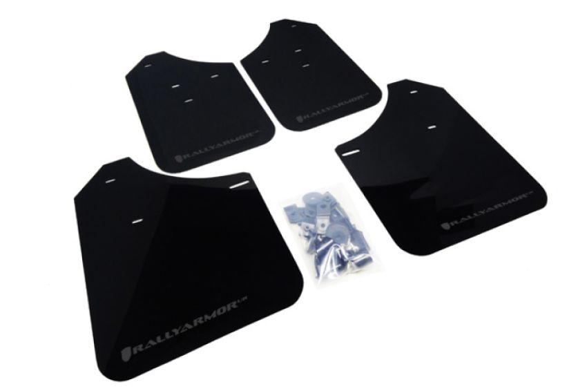 Rally Armor MF1-UR-BLK/GRY Black Mud Flap/Grey Logo