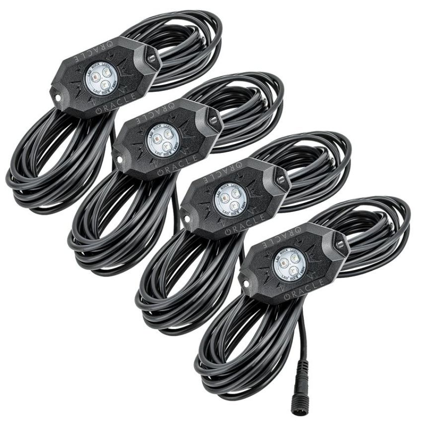 Oracle Lighting 5818-333 Bluetooth + RF ColorSHIFT Underbody Wheel Well Rock Light Kit - 4 PCS