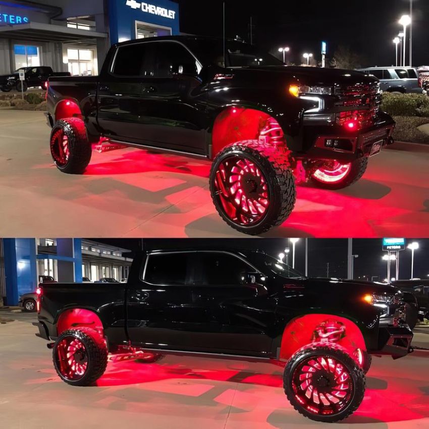 Oracle Lighting 5819-333 Bluetooth + RF ColorSHIFT Underbody Wheel Well Rock Light Kit - 8 PCS