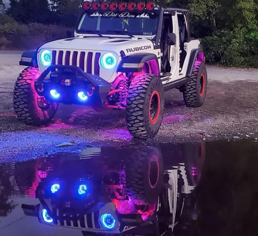 Oracle Lighting 5819-333 Bluetooth + RF ColorSHIFT Underbody Wheel Well Rock Light Kit - 8 PCS