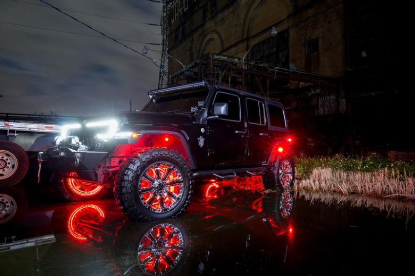 Oracle Lighting 5819-333 Bluetooth + RF ColorSHIFT Underbody Wheel Well Rock Light Kit - 8 PCS