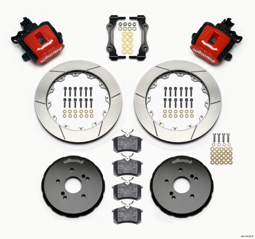 Wilwood 140-10310-R Combination Parking Brake Rear Kit 12.88in Red Honda S2000