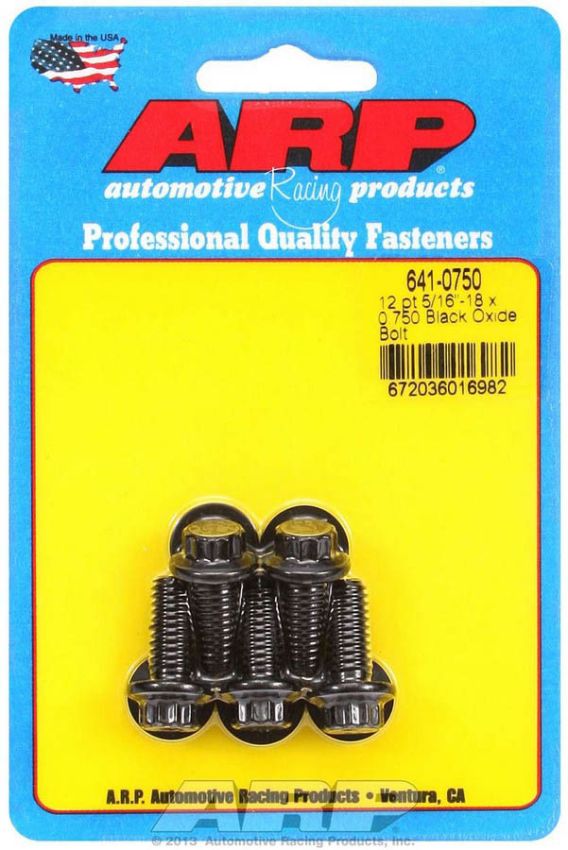 ARP ARP641-0750 Bolt Kit - 12pt. (5) 5/16-18 x .750