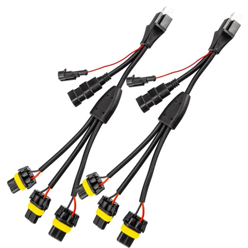 Oracle Lighting 5831-504 Vector H4 Headlight Wiring Harness, Euro Export Model, Pair