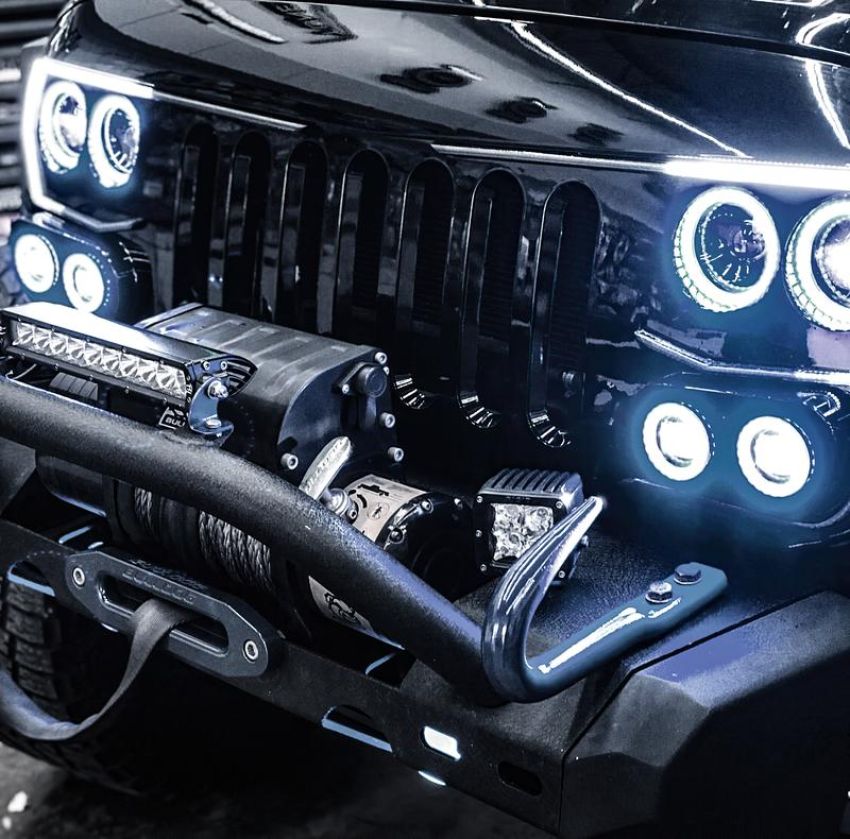 Oracle Lighting 5835-335 VECTOR Grille Surface Mount LED Halo Kit for Jeep JK/JL/JT - ColorSHIFT w/BC2