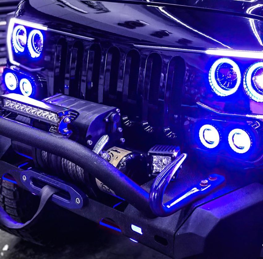 Oracle Lighting 5835-335 VECTOR Grille Surface Mount LED Halo Kit for Jeep JK/JL/JT - ColorSHIFT w/BC2