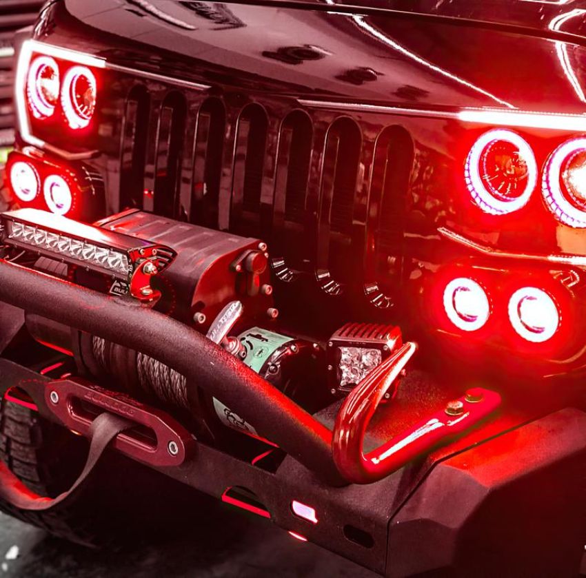 Oracle Lighting 5835-335 VECTOR Grille Surface Mount LED Halo Kit for Jeep JK/JL/JT - ColorSHIFT w/BC2