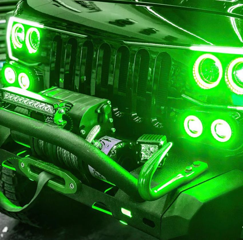Oracle Lighting 5835-335 VECTOR Grille Surface Mount LED Halo Kit for Jeep JK/JL/JT - ColorSHIFT w/BC2