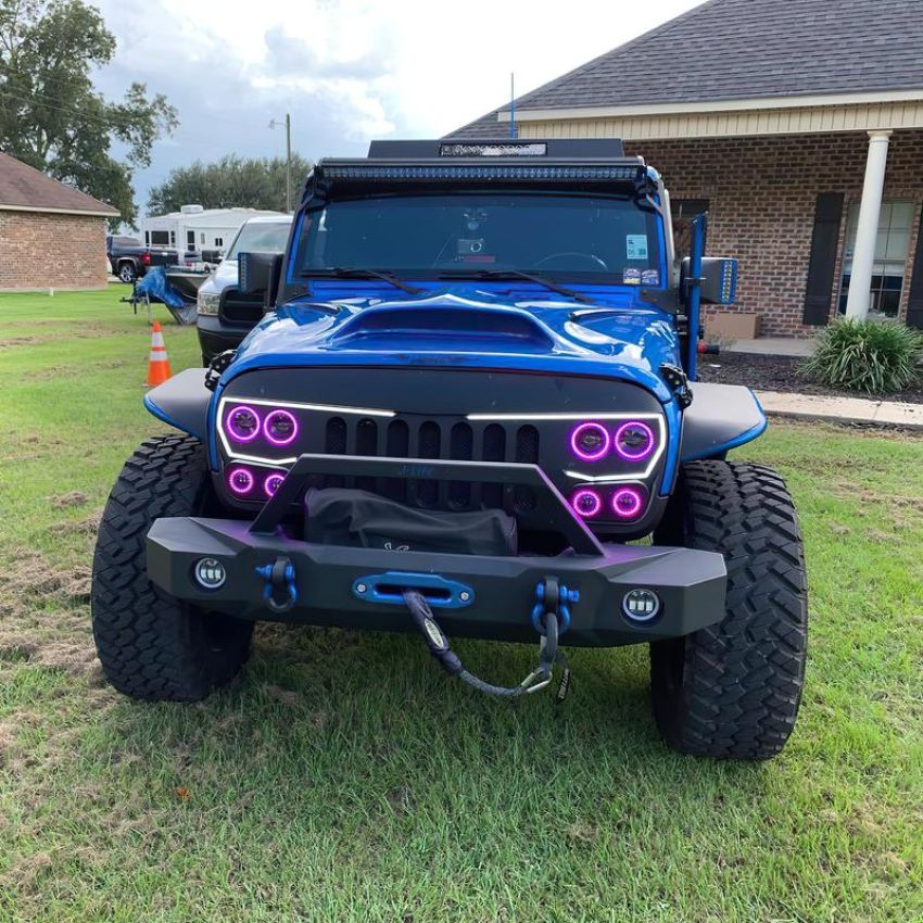 Oracle Lighting 5835-335 VECTOR Grille Surface Mount LED Halo Kit for Jeep JK/JL/JT - ColorSHIFT w/BC2