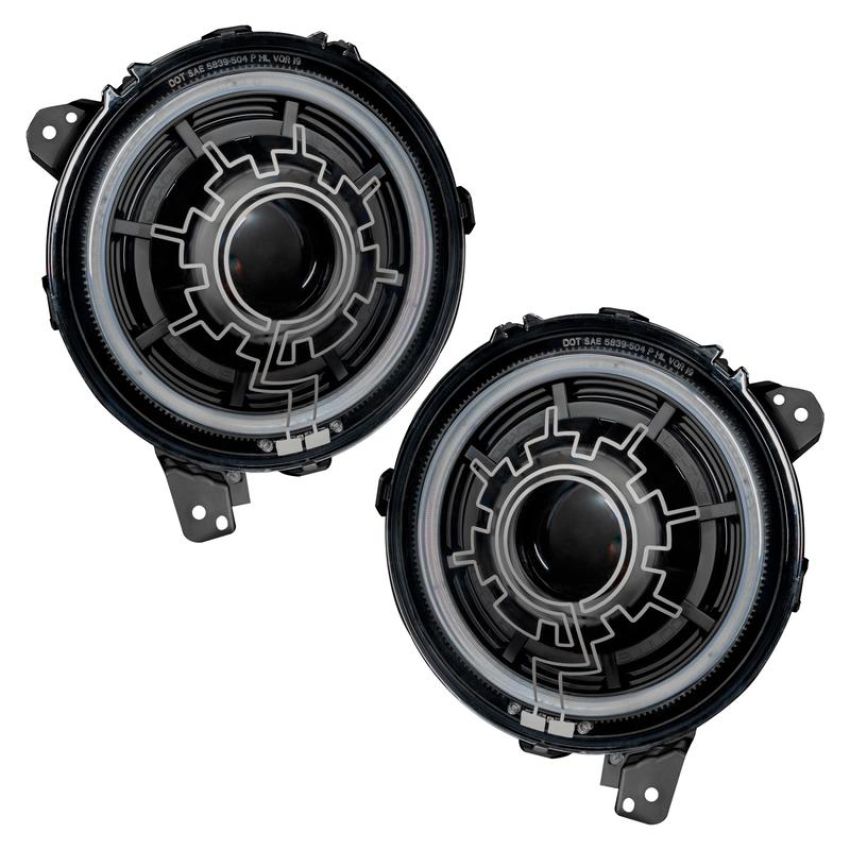 Oracle Lighting 5839-111 Oculus Heated Lens Bi-LED Projector Headlights-Jeep Wrangler JL/Gladiator JT